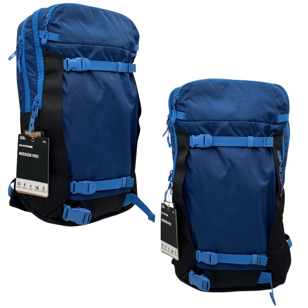 Dakine Mens Mission Pro 18L Ski/Snowboard Backpack 20X11X5" Deep Blue 15" Laptop